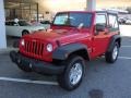 2011 Flame Red Jeep Wrangler Sport S 4x4  photo #1