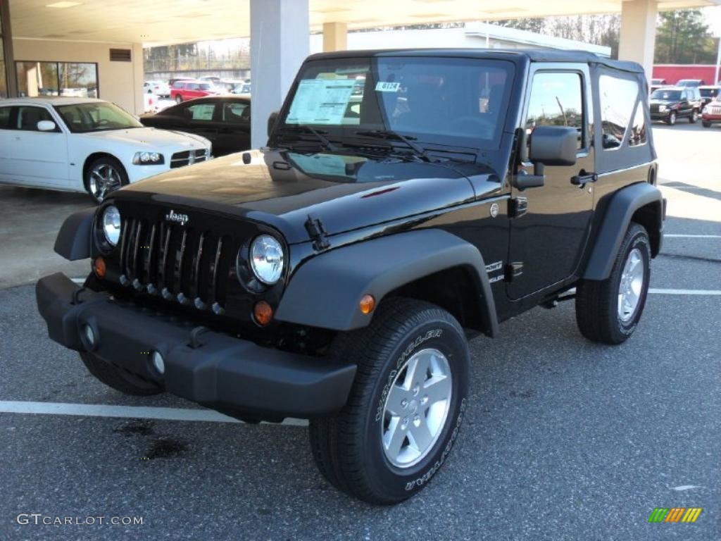 2011 Wrangler Sport S 4x4 - Black / Black photo #1