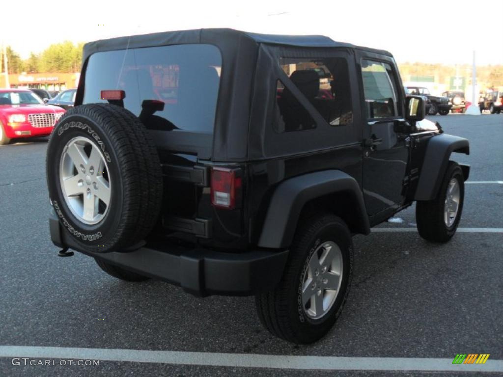 2011 Wrangler Sport S 4x4 - Black / Black photo #4