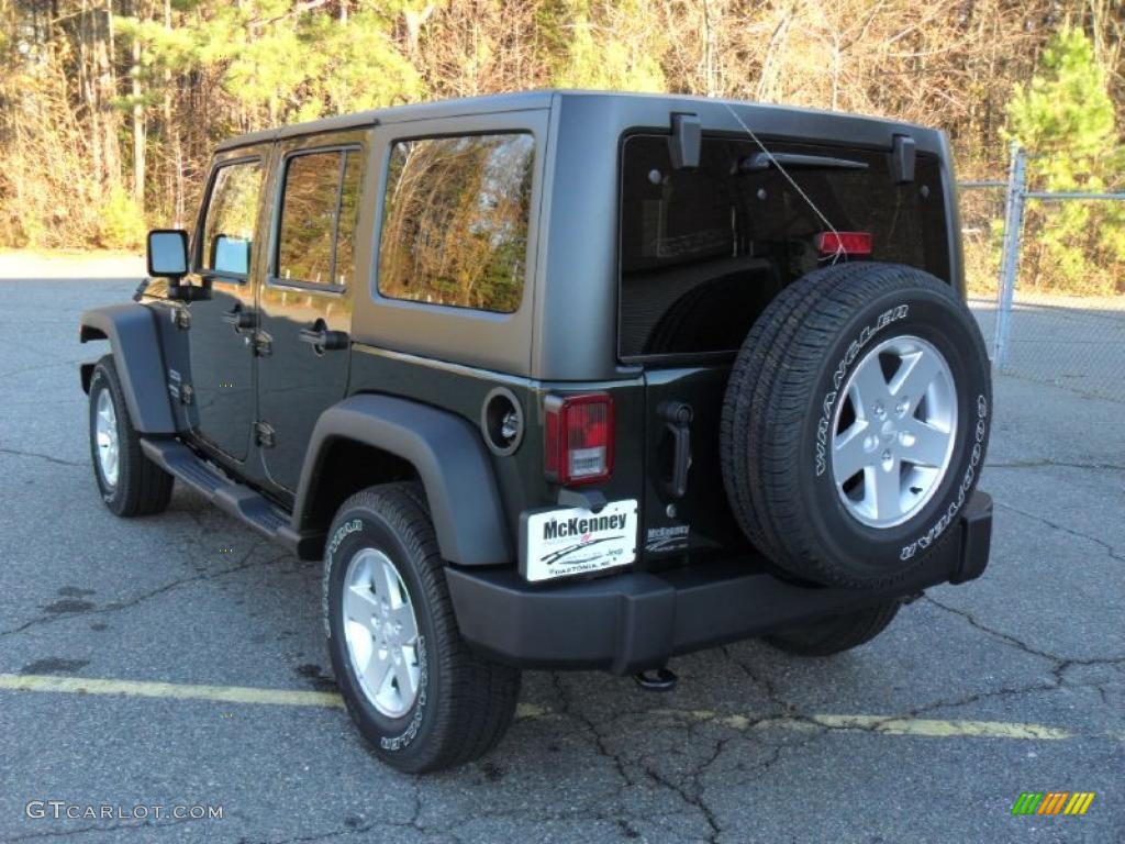 Natural Green Pearl 2011 Jeep Wrangler Unlimited Sport 4x4 Exterior Photo #40960425