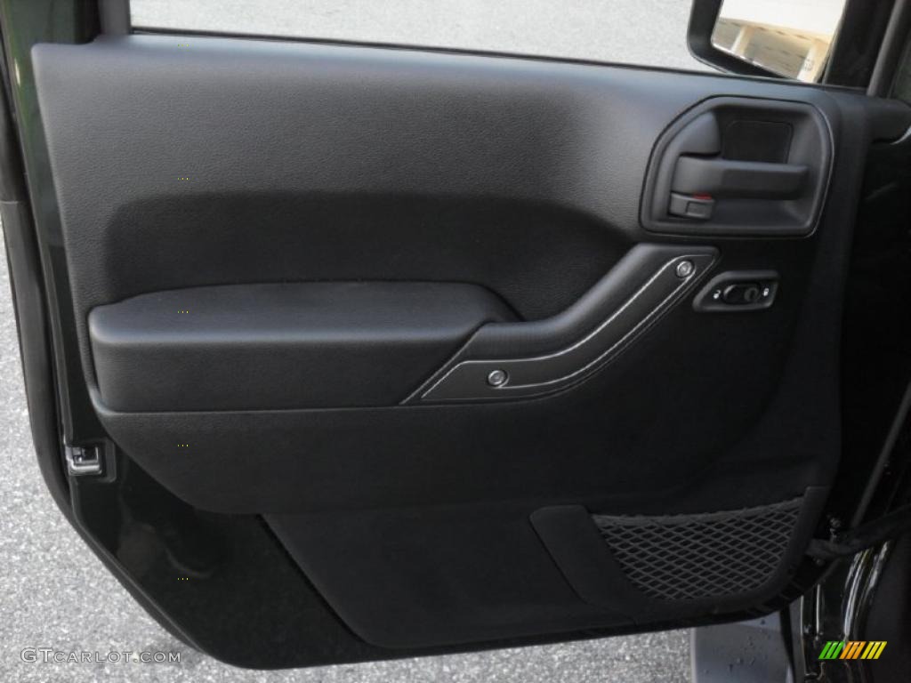 2011 Jeep Wrangler Unlimited Sport 4x4 Black Door Panel Photo #40960489