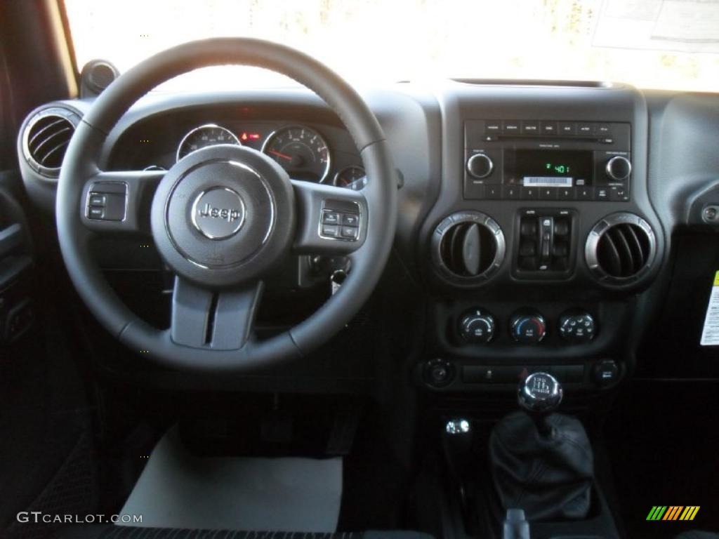 2011 Jeep Wrangler Unlimited Sport 4x4 Black Dashboard Photo #40960545