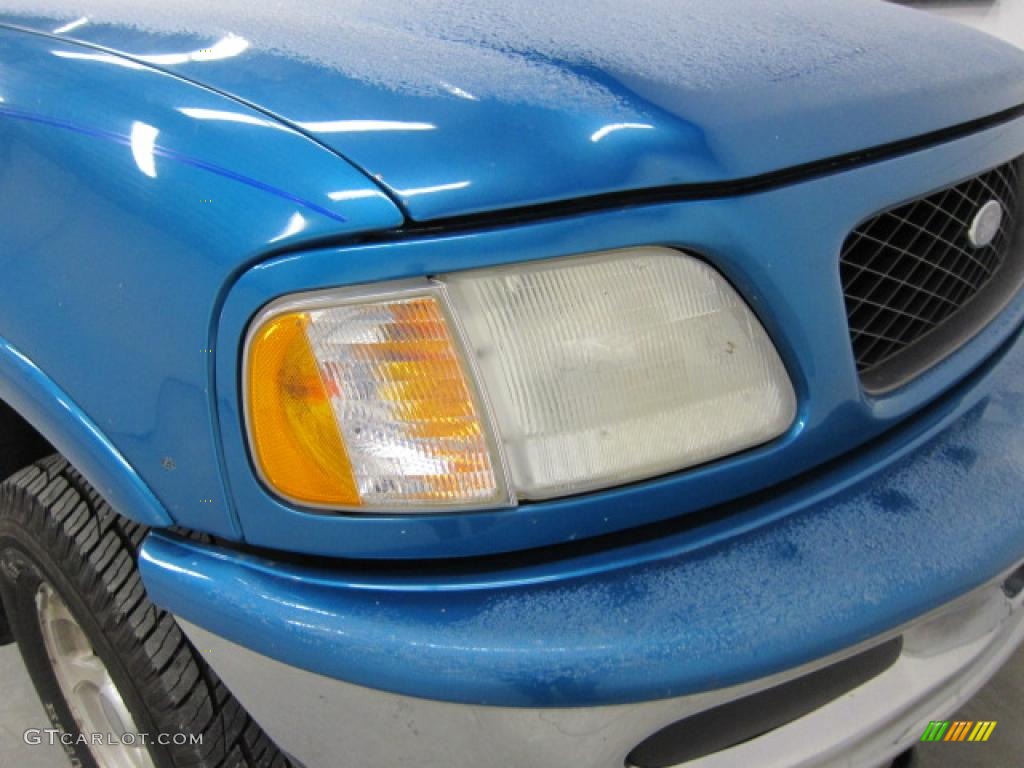 1997 F150 XLT Extended Cab 4x4 - Portofino Blue Metallic / Medium Graphite photo #2