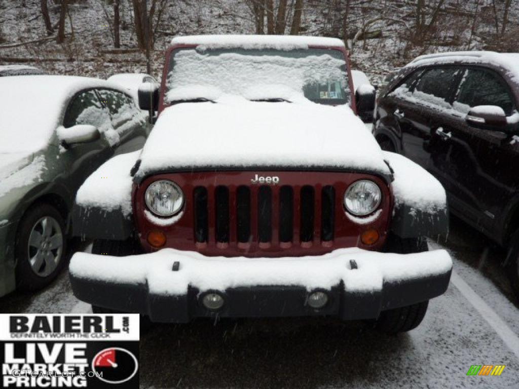 2009 Wrangler X 4x4 - Red Rock Crystal Pearl Coat / Dark Slate Gray/Medium Slate Gray photo #2