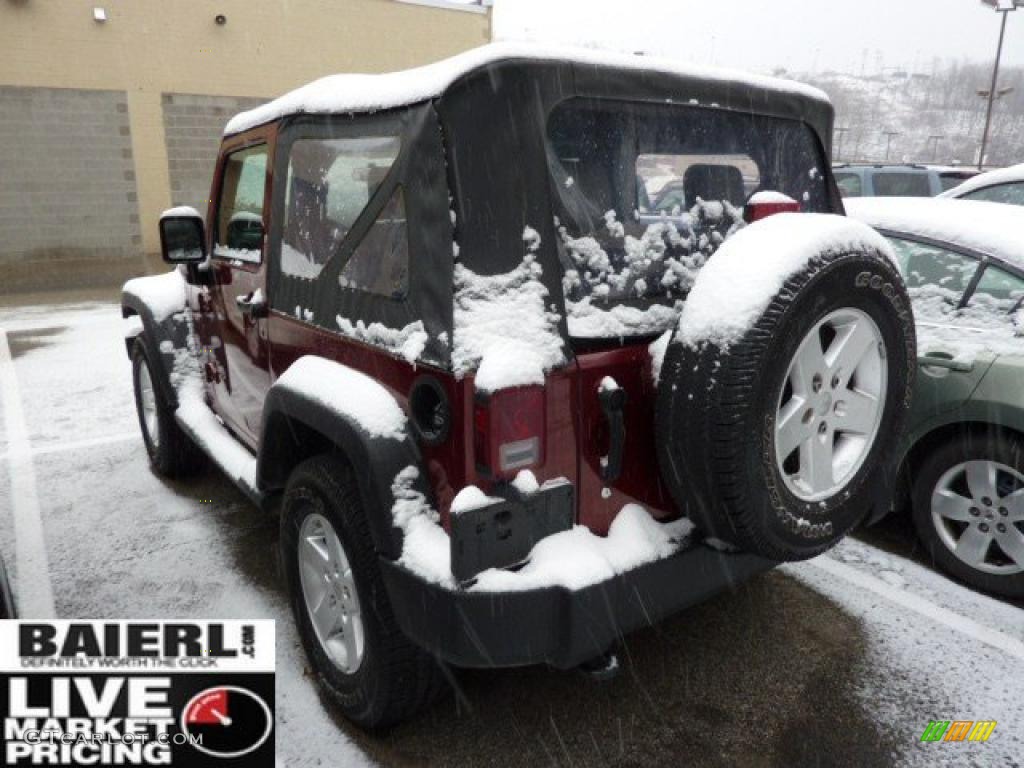 2009 Wrangler X 4x4 - Red Rock Crystal Pearl Coat / Dark Slate Gray/Medium Slate Gray photo #3