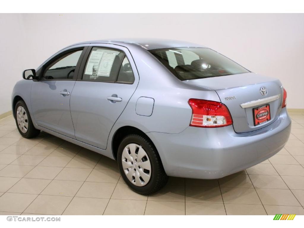 2009 Yaris Sedan - Zephyr Blue Metallic / Dark Charcoal photo #5