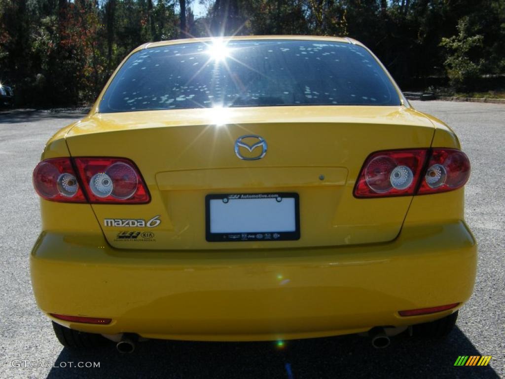 2003 MAZDA6 i Sedan - Speed Yellow / Gray photo #4