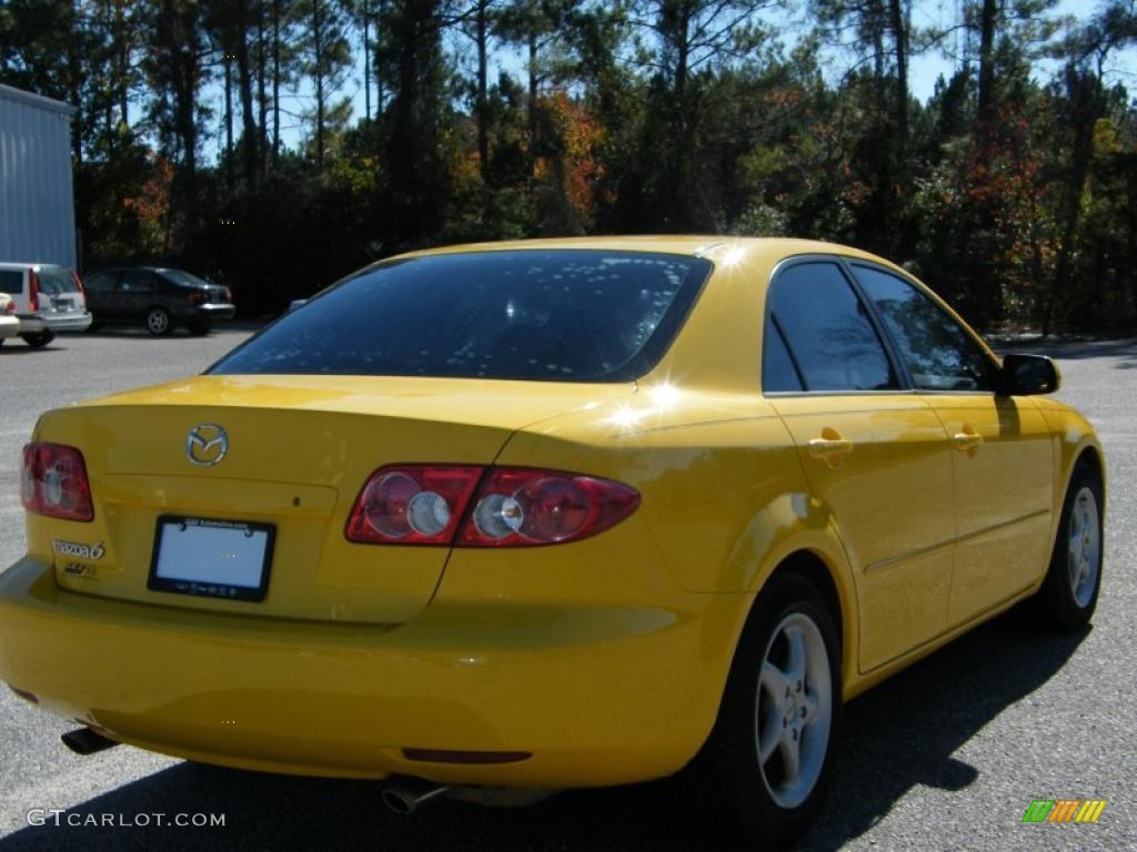 2003 MAZDA6 i Sedan - Speed Yellow / Gray photo #5