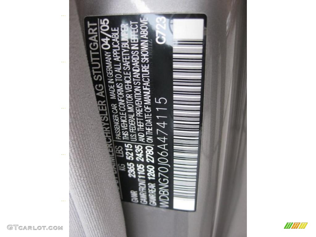 2006 S Color Code 723 for Pewter Metallic Photo #40974464