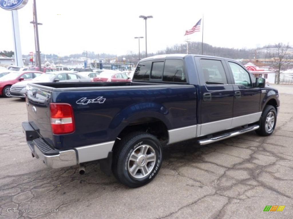 2006 F150 XLT SuperCrew 4x4 - True Blue Metallic / Medium/Dark Flint photo #4