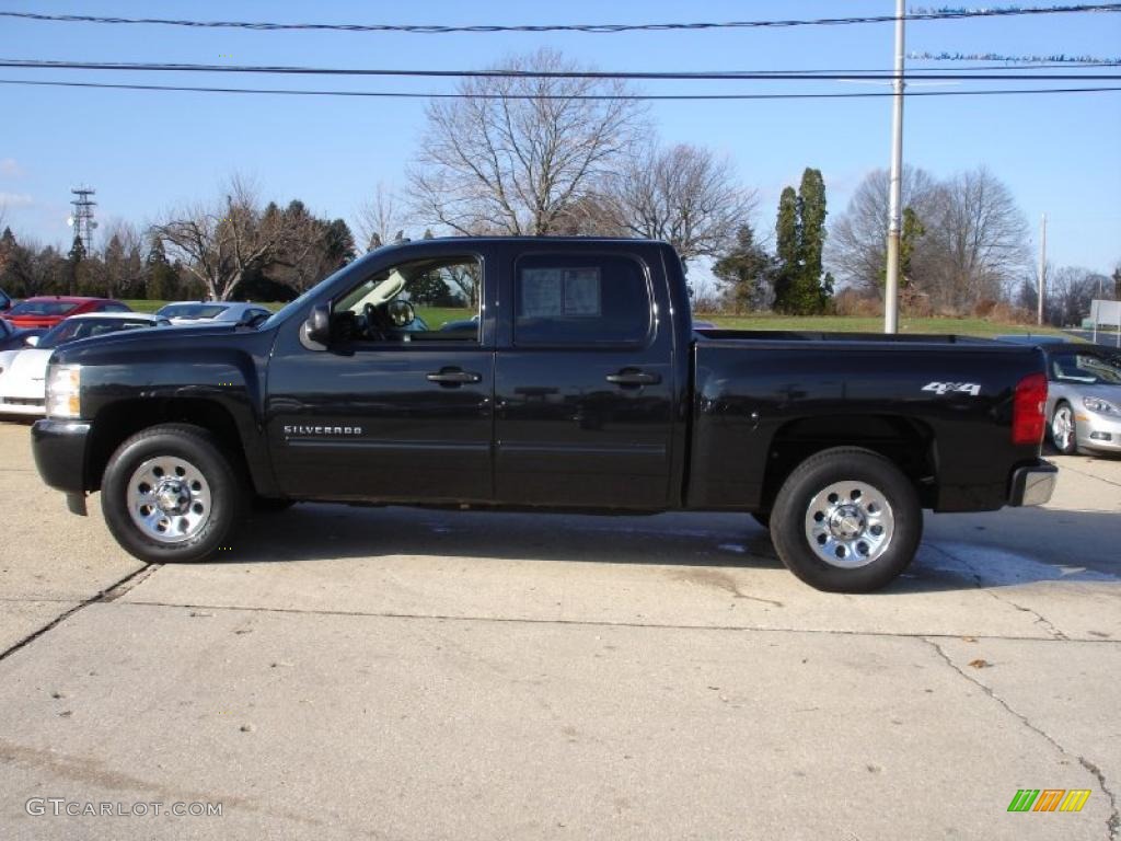2010 Silverado 1500 LT Crew Cab 4x4 - Black / Ebony photo #9