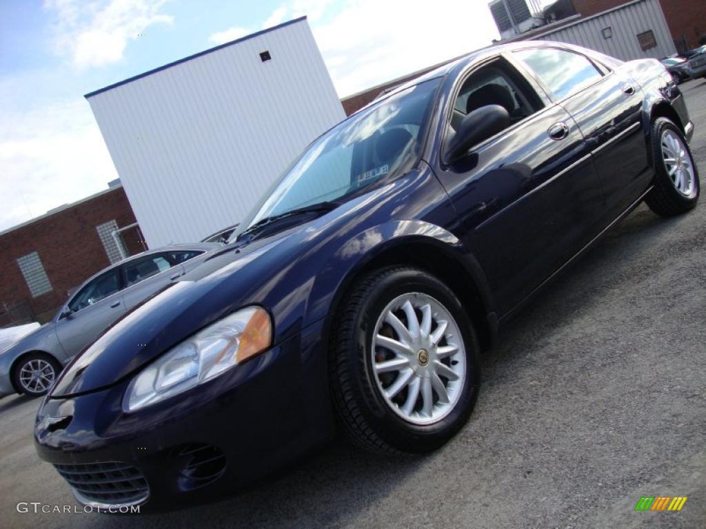 2002 Sebring LX Sedan - Deep Sapphire Blue Pearl / Dark Slate Gray photo #1