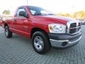 2008 Flame Red Dodge Ram 1500 SXT Regular Cab  photo #7