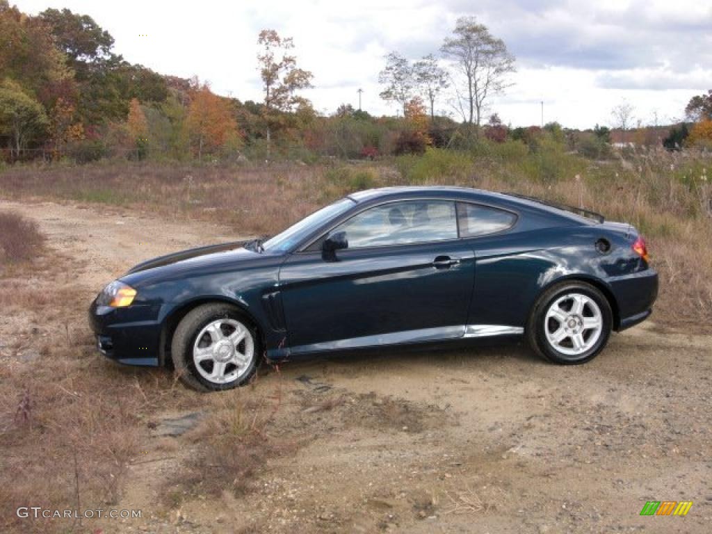 Carbon Blue 2003 Hyundai Tiburon Standard Tiburon Model Exterior Photo #40987381