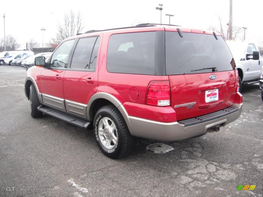 2003 Expedition Eddie Bauer 4x4 - Laser Red Tinted Metallic / Medium Parchment photo #3