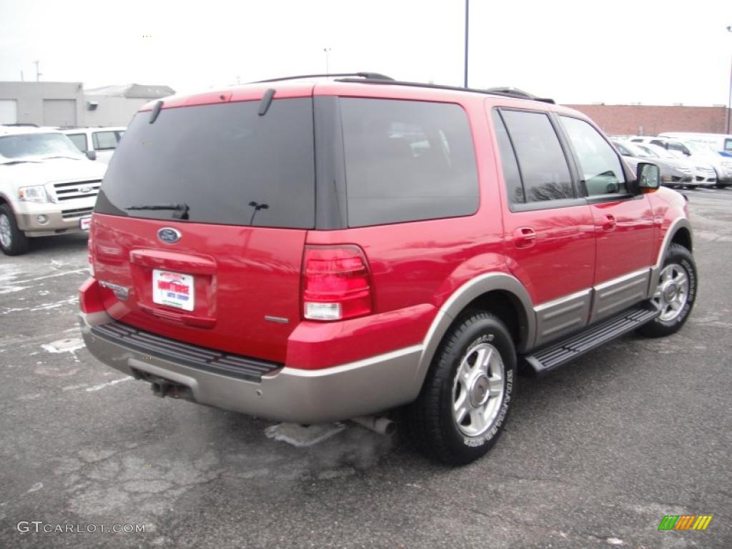 2003 Expedition Eddie Bauer 4x4 - Laser Red Tinted Metallic / Medium Parchment photo #5