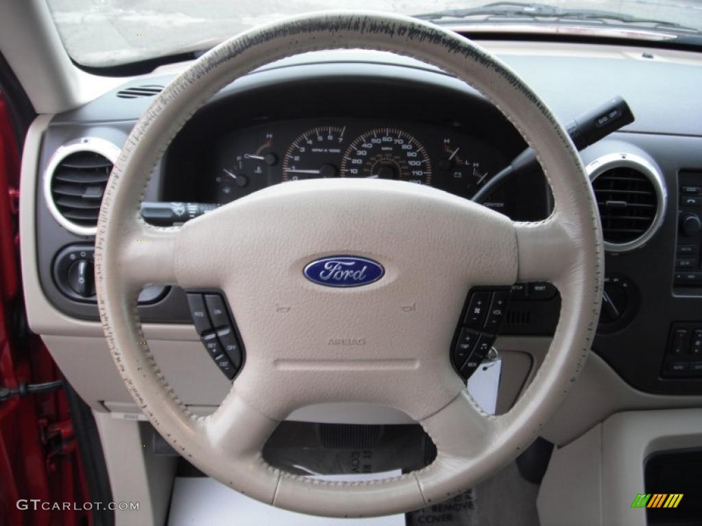 2003 Expedition Eddie Bauer 4x4 - Laser Red Tinted Metallic / Medium Parchment photo #30