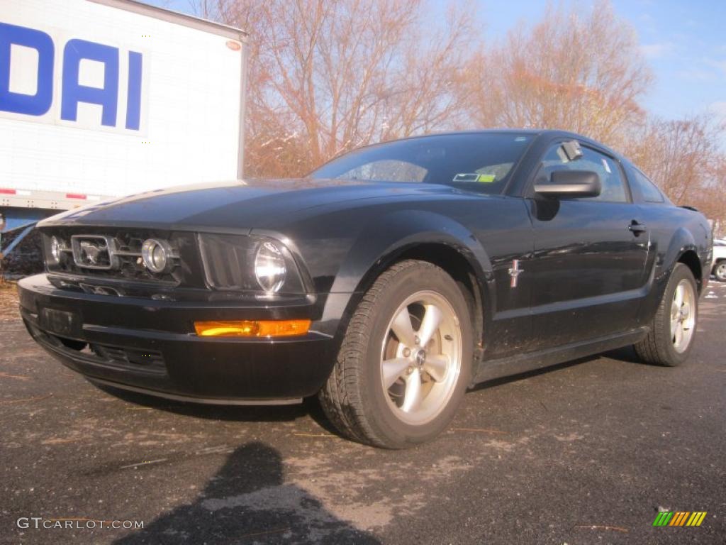 2008 Mustang V6 Premium Coupe - Black / Dark Charcoal photo #1