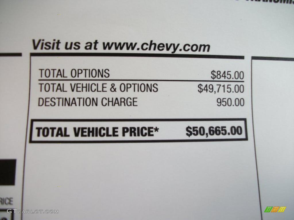 2011 Chevrolet Suburban 2500 LT 4x4 Window Sticker Photo #40997422