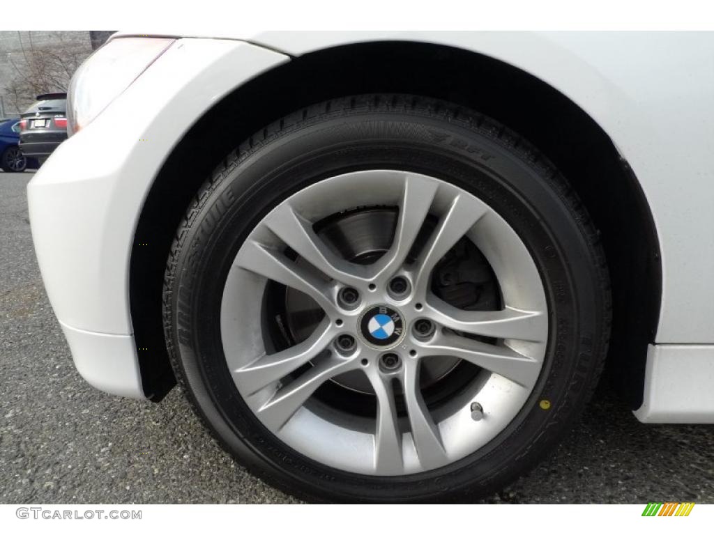 2008 3 Series 328xi Sedan - Alpine White / Beige photo #3