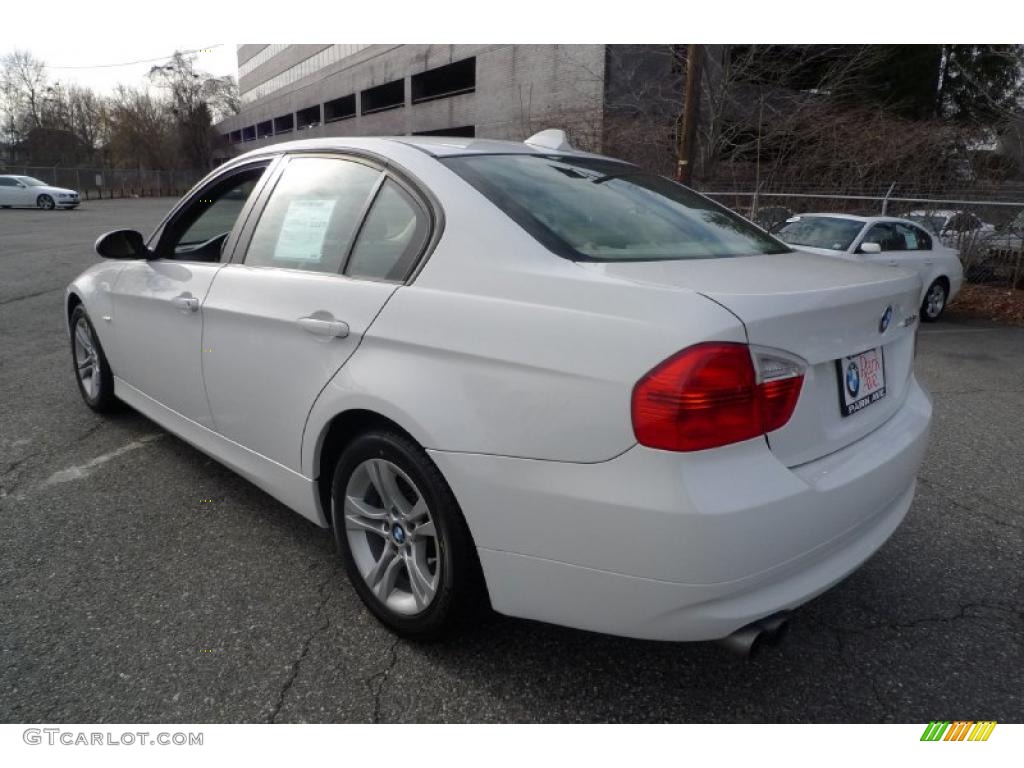 2008 3 Series 328xi Sedan - Alpine White / Beige photo #5