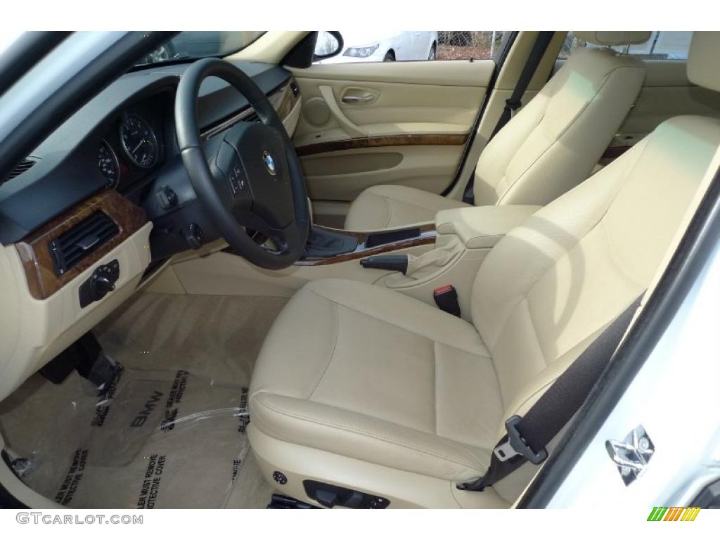 2008 3 Series 328xi Sedan - Alpine White / Beige photo #7