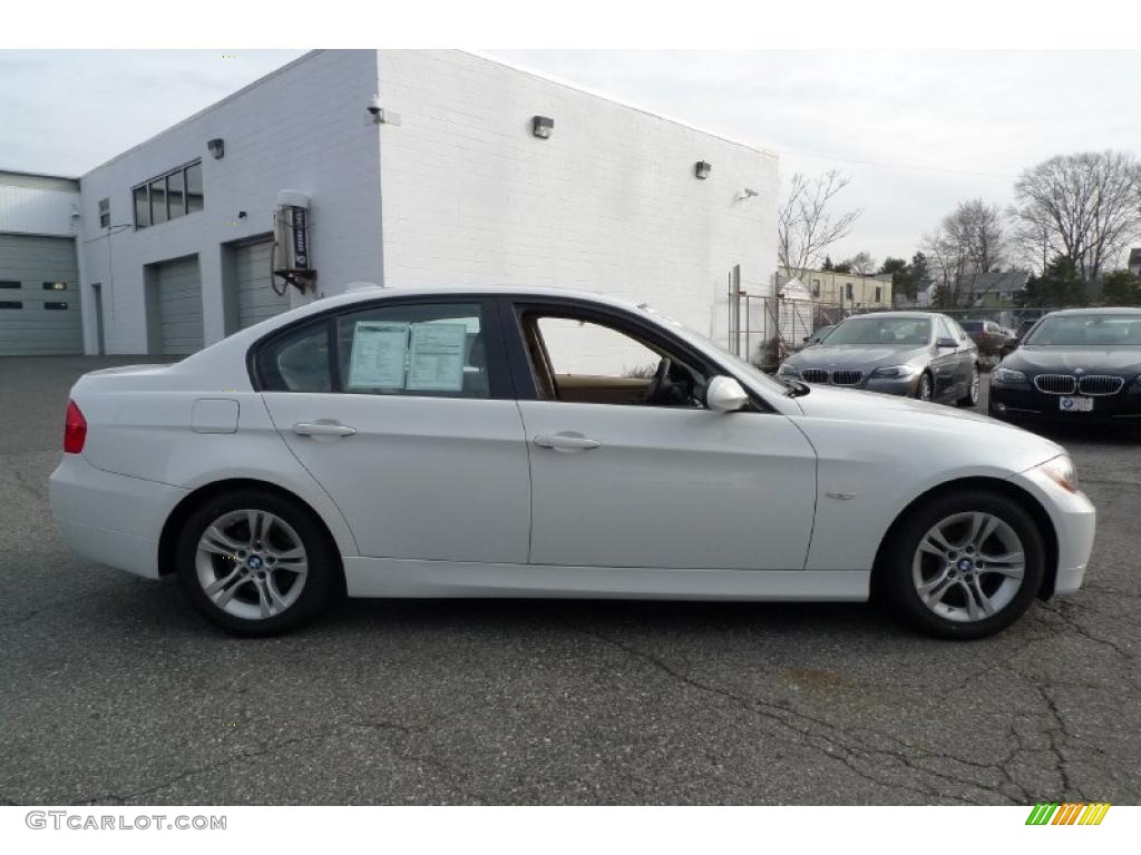 2008 3 Series 328xi Sedan - Alpine White / Beige photo #11