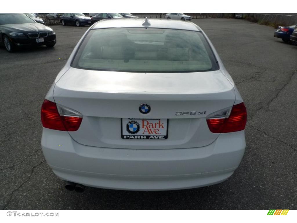 2008 3 Series 328xi Sedan - Alpine White / Beige photo #13