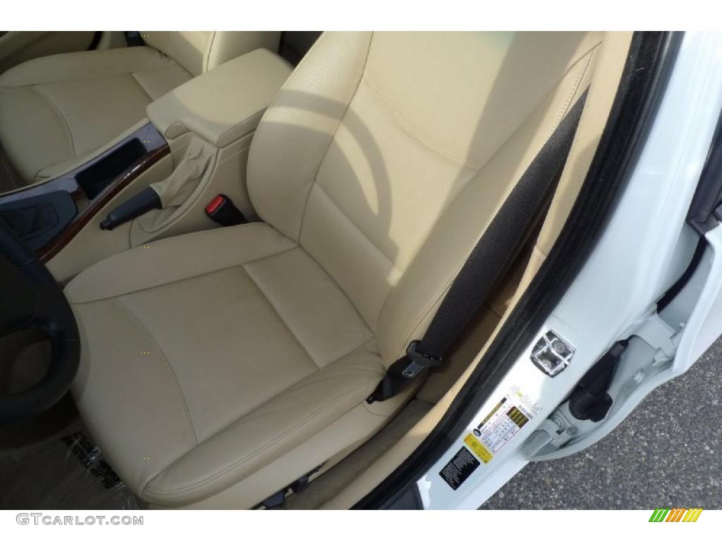 2008 3 Series 328xi Sedan - Alpine White / Beige photo #27