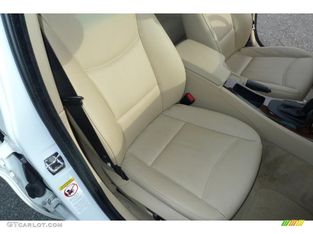 2008 3 Series 328xi Sedan - Alpine White / Beige photo #35