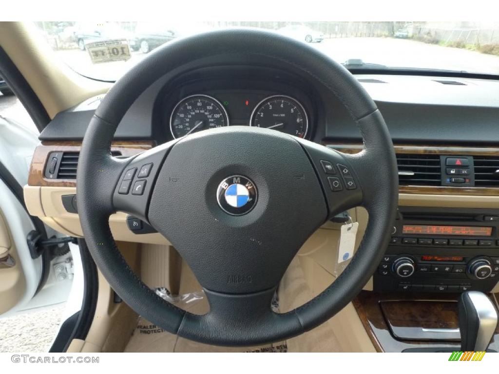 2008 3 Series 328xi Sedan - Alpine White / Beige photo #39
