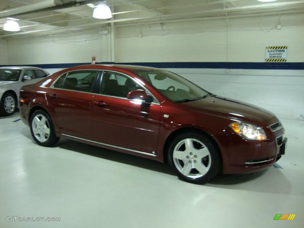 2008 Malibu LT Sedan - Red Jewel Tint Coat / Ebony photo #6