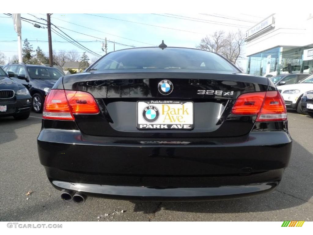 2008 3 Series 328xi Coupe - Jet Black / Black photo #15