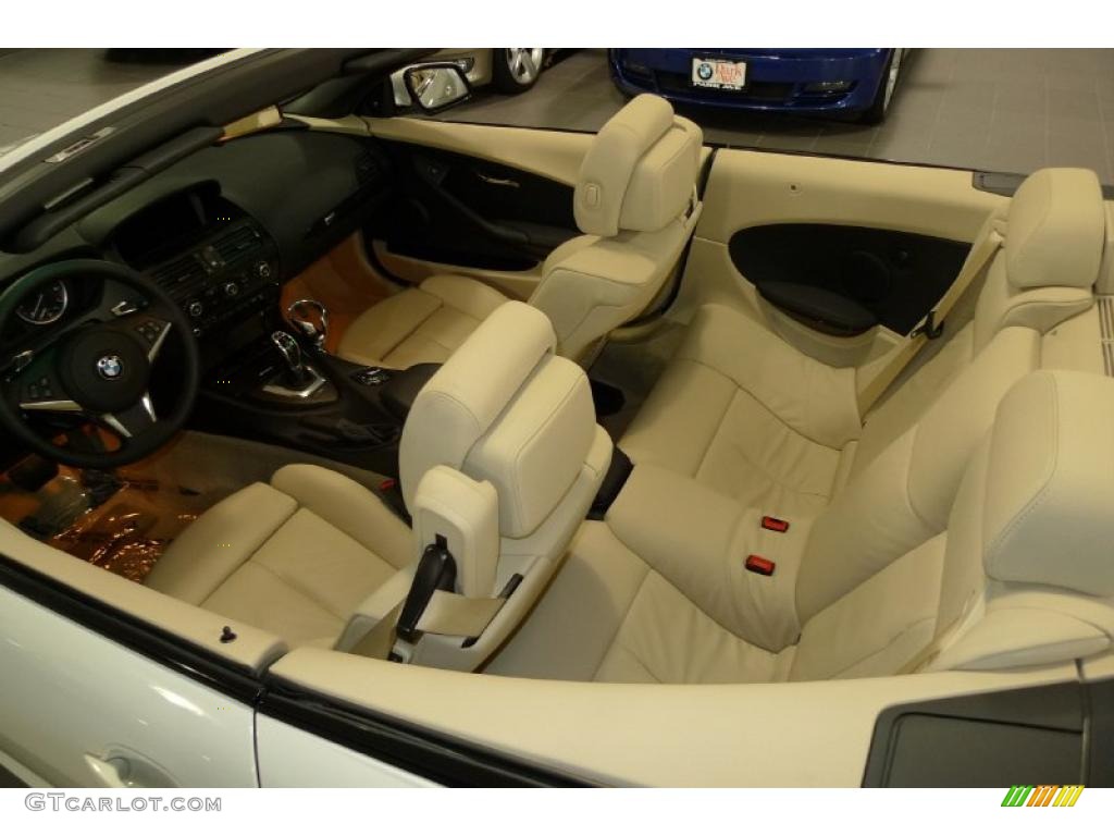 Cream Beige Interior 2010 BMW 6 Series 650i Convertible Photo #41004954