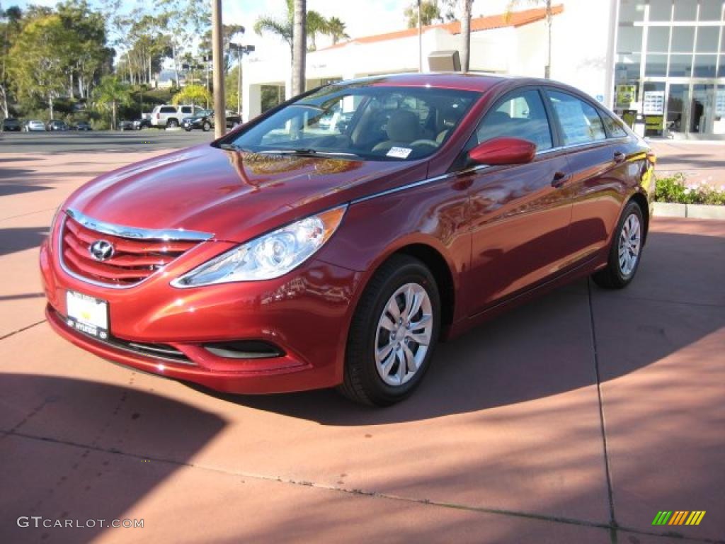 2011 Sonata GLS - Venetian Red / Camel photo #1