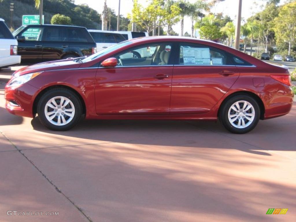 2011 Sonata GLS - Venetian Red / Camel photo #2
