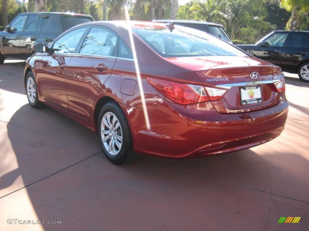 2011 Sonata GLS - Venetian Red / Camel photo #3