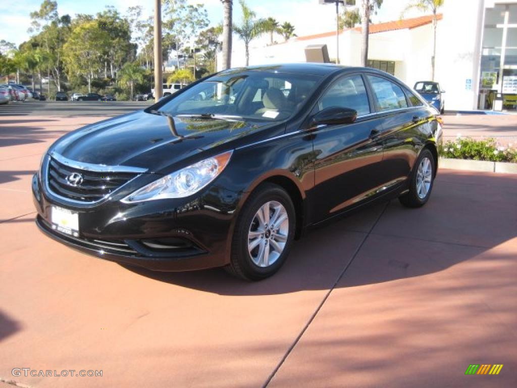 2011 Sonata GLS - Midnight Black / Camel photo #1