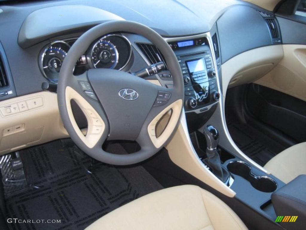 2011 Sonata GLS - Midnight Black / Camel photo #3