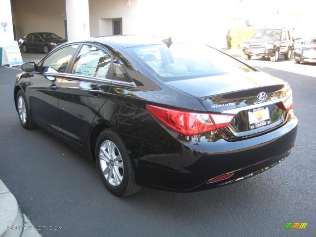 2011 Sonata GLS - Midnight Black / Camel photo #5