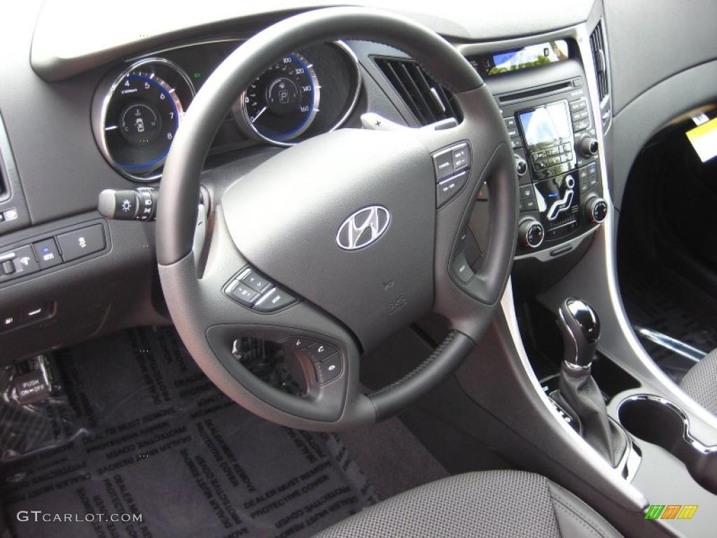 Black Interior 2011 Hyundai Sonata SE 2.0T Photo #41007706
