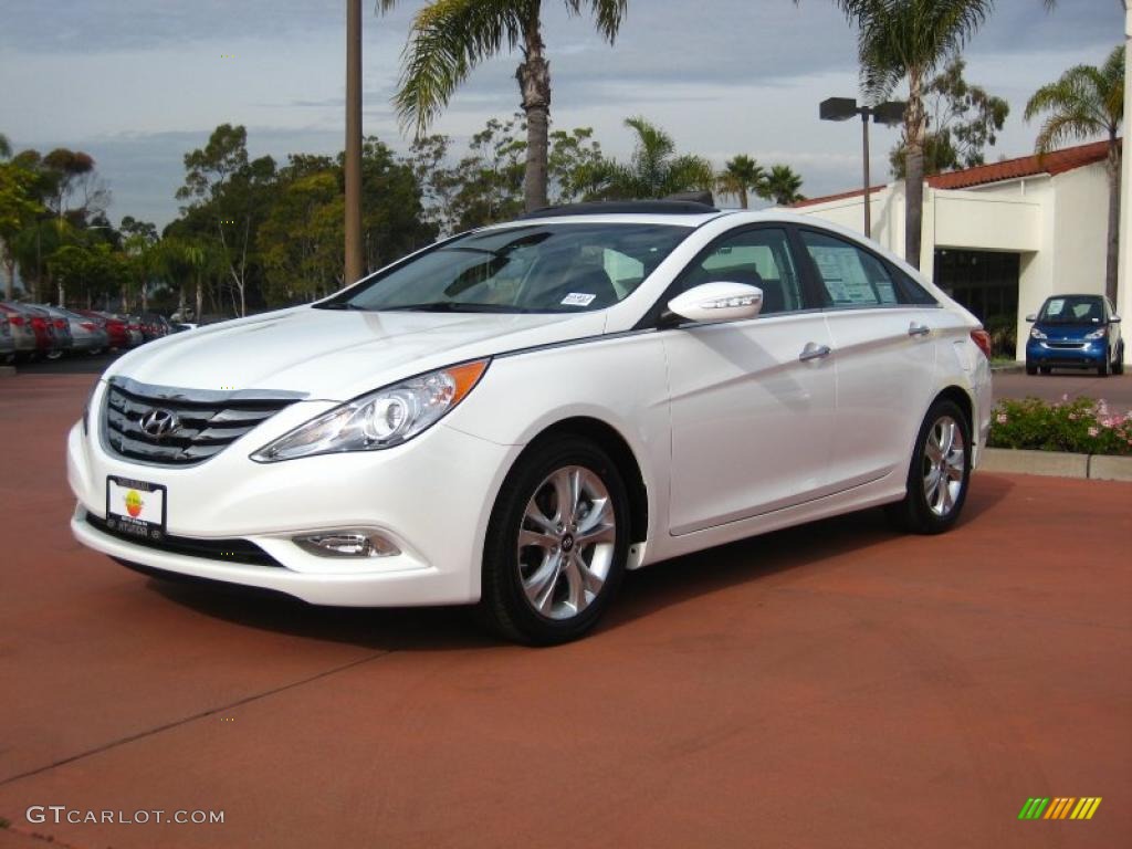 2011 Sonata Limited - Pearl White / Black photo #1