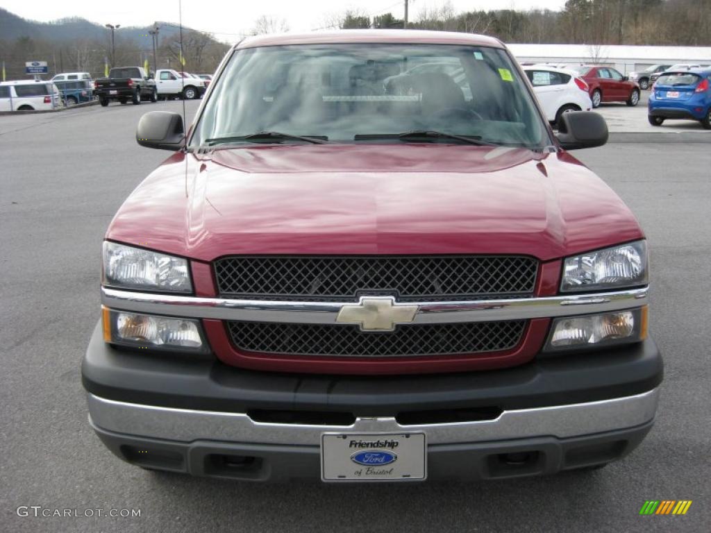 2004 Silverado 1500 LS Extended Cab 4x4 - Sport Red Metallic / Medium Gray photo #3