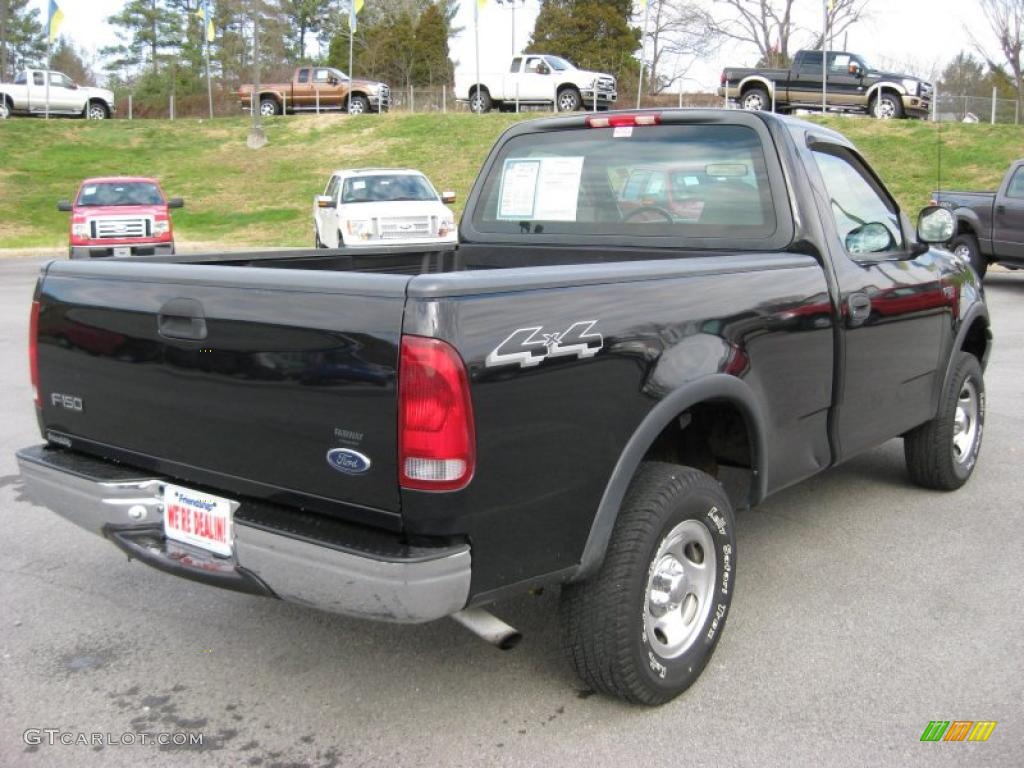 Black 2000 Ford F150 XL Regular Cab 4x4 Exterior Photo #41009786