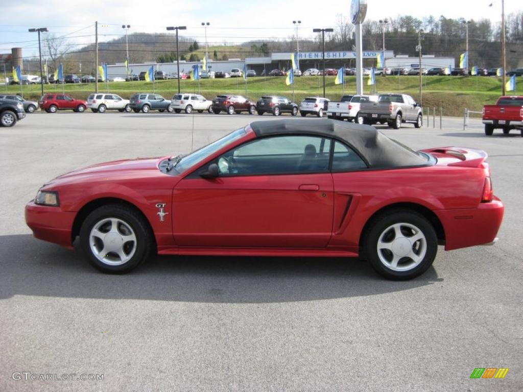 Laser Red Metallic 2000 Ford Mustang GT Convertible Exterior Photo #41010726