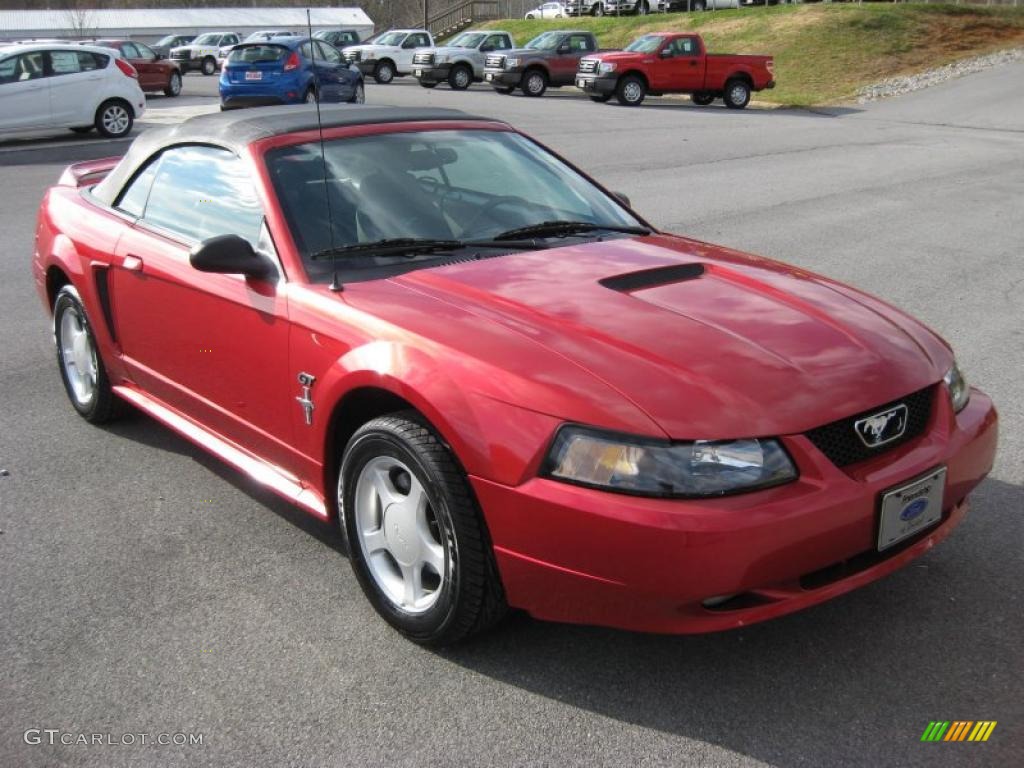 Laser Red Metallic 2000 Ford Mustang GT Convertible Exterior Photo #41010786