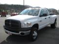 2007 Bright White Dodge Ram 3500 ST Quad Cab 4x4 Dually  photo #2