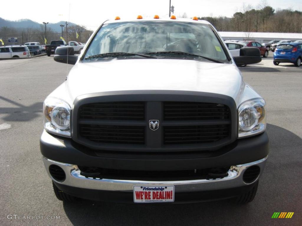 2007 Ram 3500 ST Quad Cab 4x4 Dually - Bright White / Medium Slate Gray photo #3