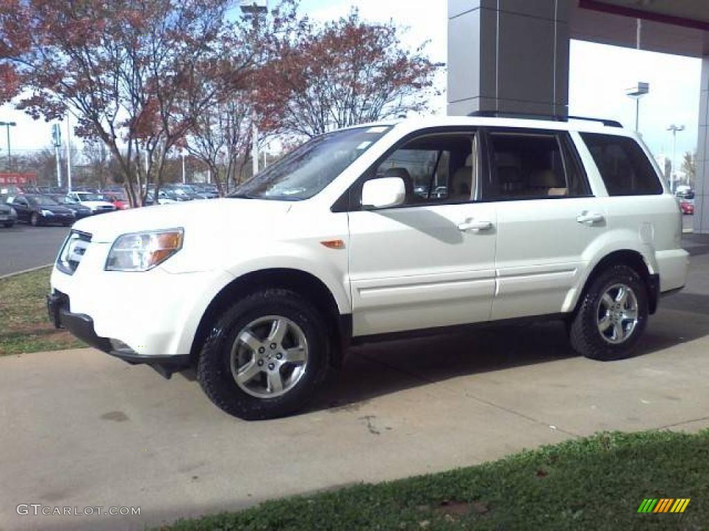 2007 Pilot EX-L 4WD - Taffeta White / Saddle photo #18