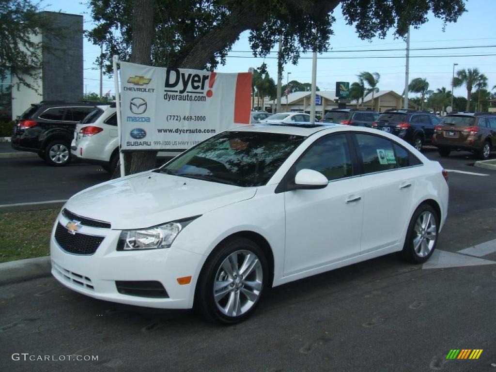 2011 Cruze LTZ - Summit White / Cocoa/Light Neutral Leather photo #1